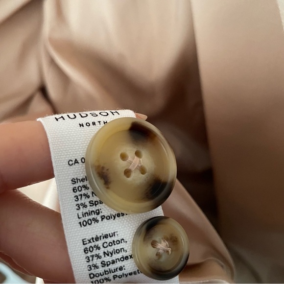 Hudson North Double Breasted Blazer Suit Jacket Tan Womens Plus Size 20W - Picture 7 of 8